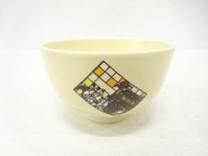 作家物　色絵　祭　茶碗(保護箱付)
